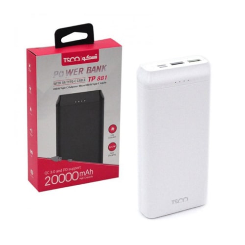 پاور بانک تسکو مدل TP881 20000mAh