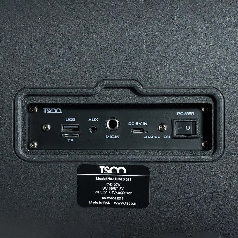 اسپیکر بلوتوثی قابل حمل تسکو مدل TSCO THM S621