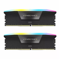 رم کامپیوتر CORSAIR VENGEANCE RGB BLACK 64GB(2X32GB) 5200 CL40 DDR5