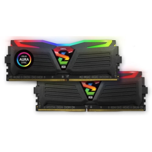 رم کامپیوتر دو کاناله Geil Super Luce RGB DDR4 3200MHz ظرفیت 16GB (2x8GB)