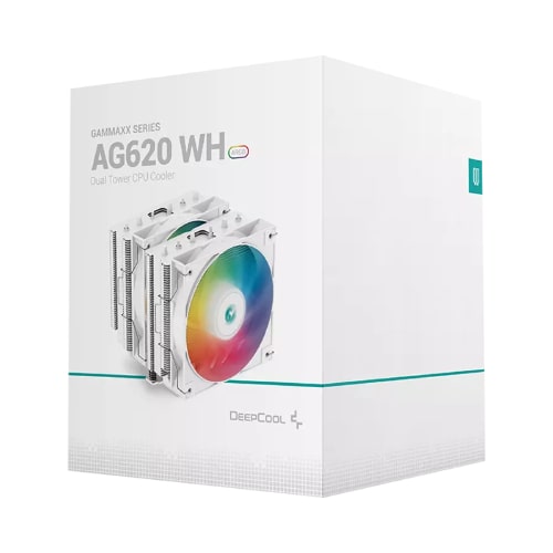 خنک کننده پردازنده بادی دیپ کول مدل DEEPCOOL AG620 WHITE ARGB (LGA1700)