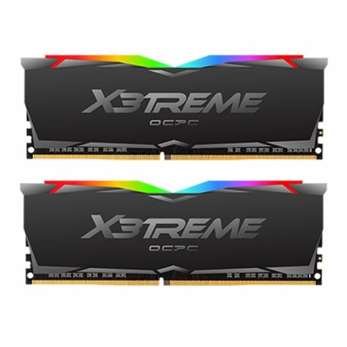 رم کامپیوتر OCPC X3 TREME RGB 64GB 32GBx2 3200MHz CL16 DDR4 BLACK