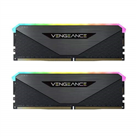 رم کامپیوتر Corsair VENGEANCE RGB RT Black 16GB 8GBx2 3600MHz CL18