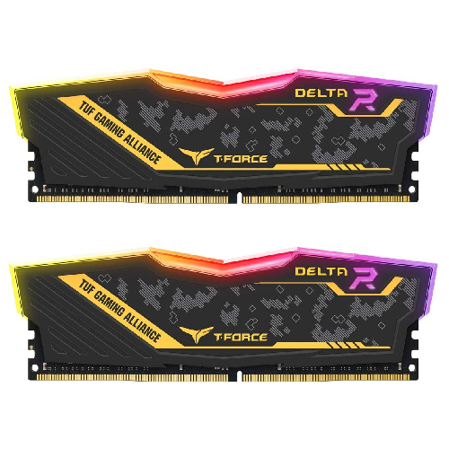 رم کامپیوتر دو کاناله TEAMGROUP Delta TUF RGB DDR4 3200MHz ظرفیت 32GB (2x16GB)