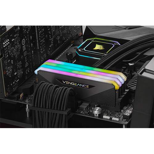 رم کامپیوتر Corsair VENGEANCE RGB RS 16GB 8GBx2 3600MHz CL18
