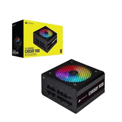 منبع تغذیه کامپیوتر کورسیر مدل CORSAIR CX650F RGB BRONZE