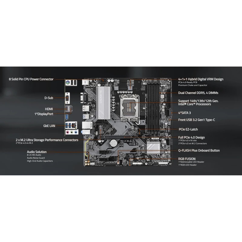 مادربرد گیگابایت مدل  GIGABYTE B760M D3HP D5