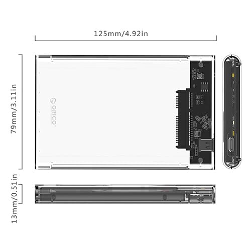 باکس SSD و هارد Type-C 10Gbps مدل ORICO 2139C3-G2