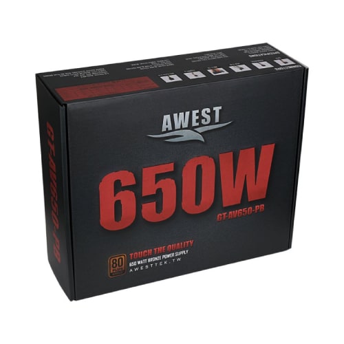 منبع تغذیه کامپیوتر اوست مدل Awest GT-AV650-PB 650W
