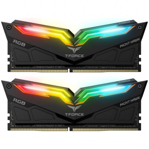 رم کامپیوتر دو کاناله TEAMGROUP NIGHT HAWK RGB DDR4 3600MHz ظرفیت 16GB (2x8GB)