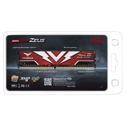 رم کامپیوتر تک کاناله TEAMGROUP T-FORCE ZEUS DDR4 3200MHz ظرفیت 16GB