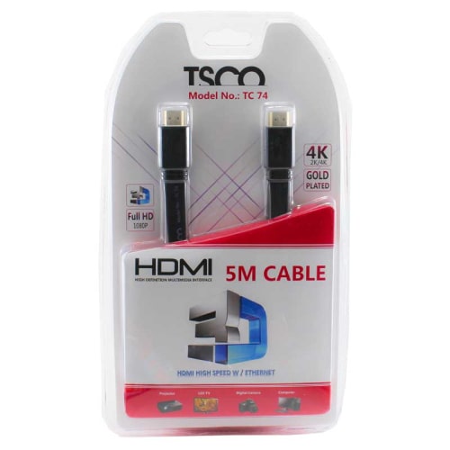کابل 5 متری HDMI تسکو مدل TSCO TC 74