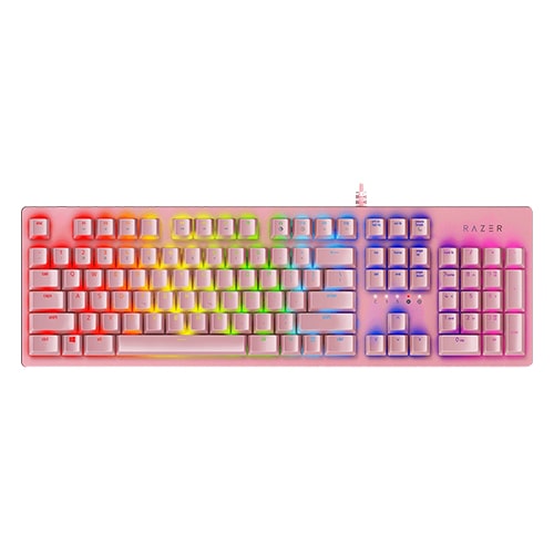 کیبورد مکانیکی گیمینگ ریزر با سوئیچ کلیکی مدل Razer Huntsman Quartz