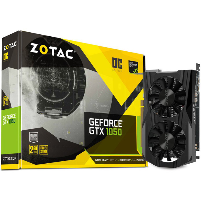  ZOTAC ZT-P10500C-10L GeForce GTX 1050 OC 2GB Graphic Card 