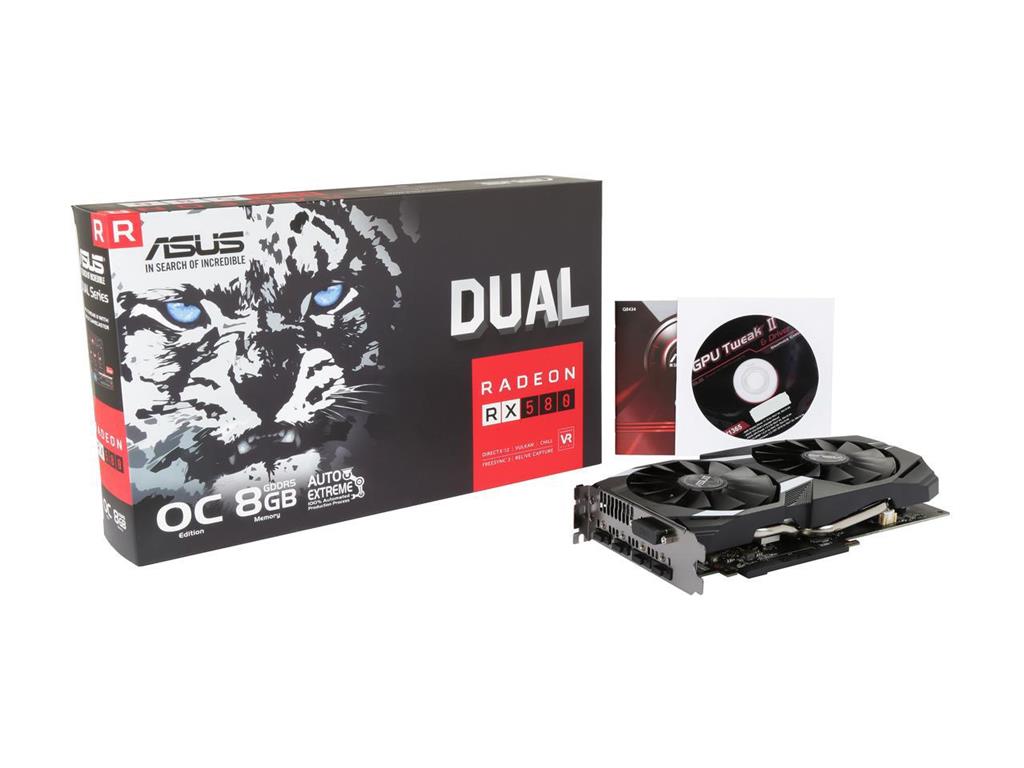 کارت گرافیک ایسوس مدل DUAL-RX580-O8G