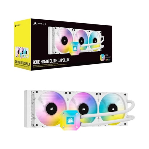 خنک کننده پردازنده آبی کورسیر مدل CORSAIR iCUE H150i ELITE CAPELLIX White (LGA1700)