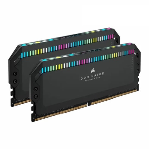 رم کامپیوتر CORSAIR DOMINATOR PLATINUM RGB BLACK 64GB(2X32GB) 6400 CL32 DDR5