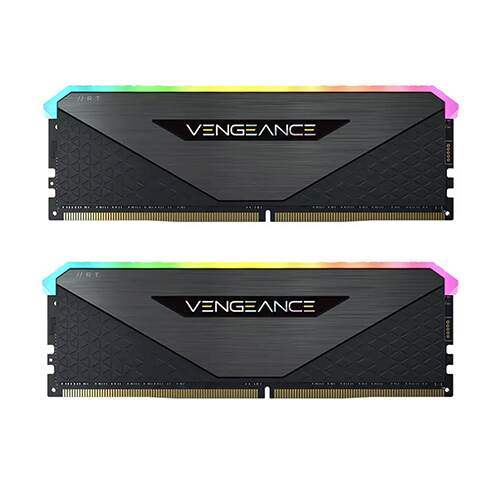 رم کامپیوتر Corsair VENGEANCE RGB RT Black 16GB 8GBx2 3600MHz CL18