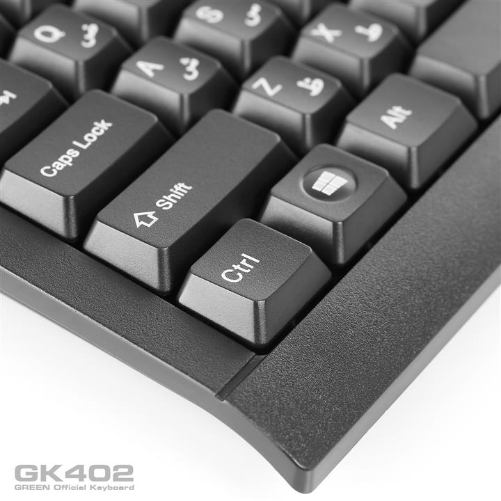 کيبورد با سیم گرین مدل GREEN GK-402 USB HUB
