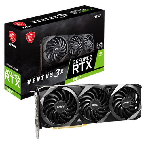 کارت گرافیک ام اس آی مدل MSI GeForce RTX 3060 Ti VENTUS 3X 8G LHR