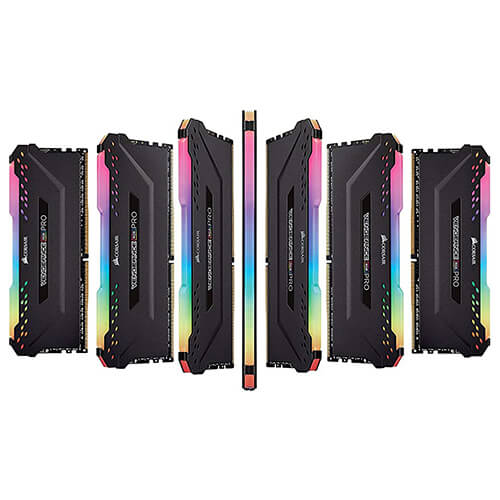 رم کامپیوتر Corsair VENGEANCE RGB PRO SL 16GB (8x2) 3200MHz CL16 DDR4