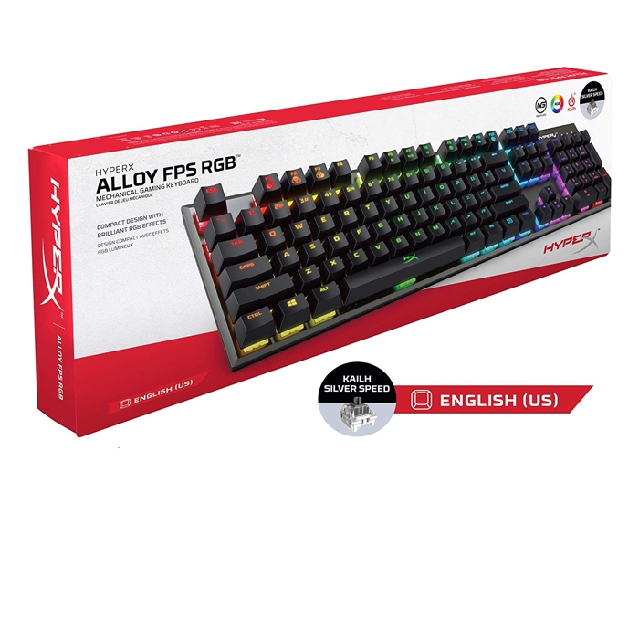 Hyperx gaming keyboard alloy fps rgb speed