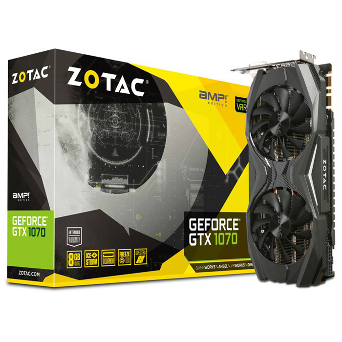 ZOTAC ZT-P10700C-10P GeForce GTX 1070 AMP Edition 8GB Graphic Card