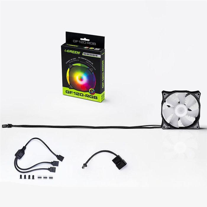 فن کیس گرین مدل Green GF120-RGB 2100RPM 120mm