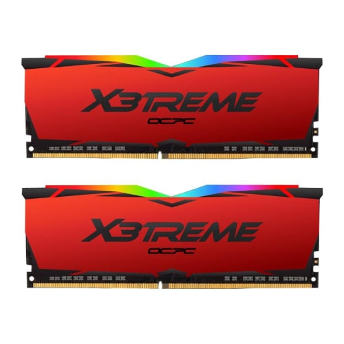 رم کامپیوتر OCPC X3 TREME RGB 16GB 8GBx2 3200MHz CL16 DDR4