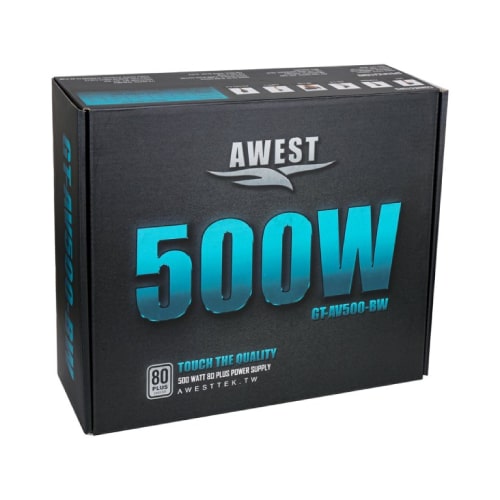 منبع تغذیه کامپیوتر اوست مدل Awest GT-AV500-BW 500W