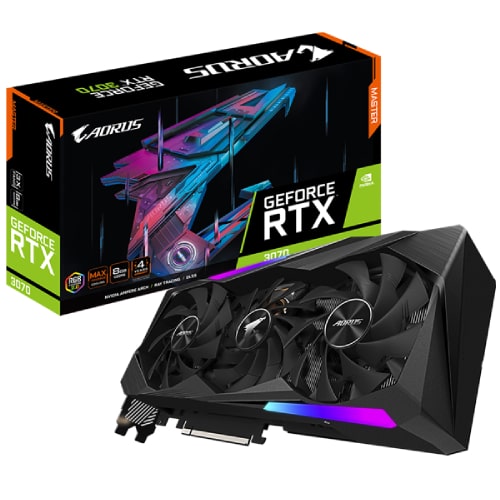 کارت گرافیک گیگابایت مدل GIGABYTE AORUS GeForce RTX 3070 MASTER 8G OC