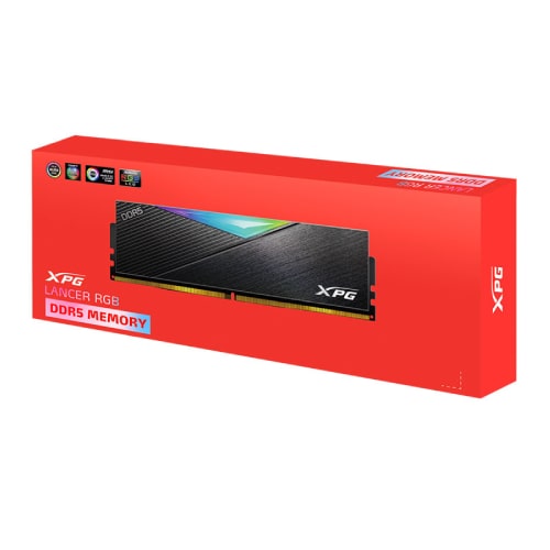 رم کامپیوتر ADATA XPG Lancer RGB Black 32GB 16GBx2 5200MHz CL38 DDR5