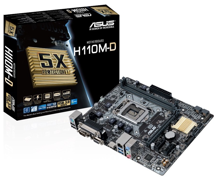 ASUS H110M-D LGA 1151 Motherboard