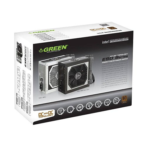 منبع تغذیه کامپیوتر گرین مدل GREEN GP330A-ESD