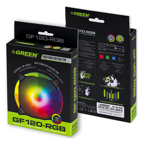 فن کیس گرین مدل Green GF120-RGB 2100RPM 120mm