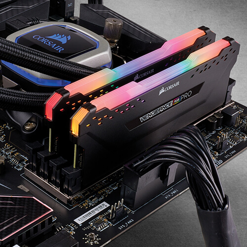 رم کامپیوتر Corsair VENGEANCE RGB PRO SL 16GB (8x2) 3200MHz CL16 DDR4