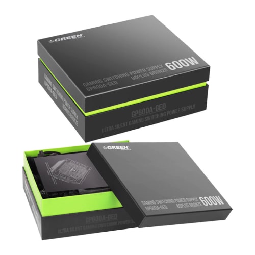منبع تغذیه کامپیوتر گرین مدل GREEN GP600A-GED